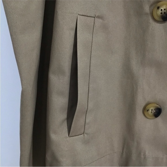 GUC. Avec Les Filles Double Breasted Trench Jacket. Classi. Chic. Puffed Sleeve - Picture 9 of 11